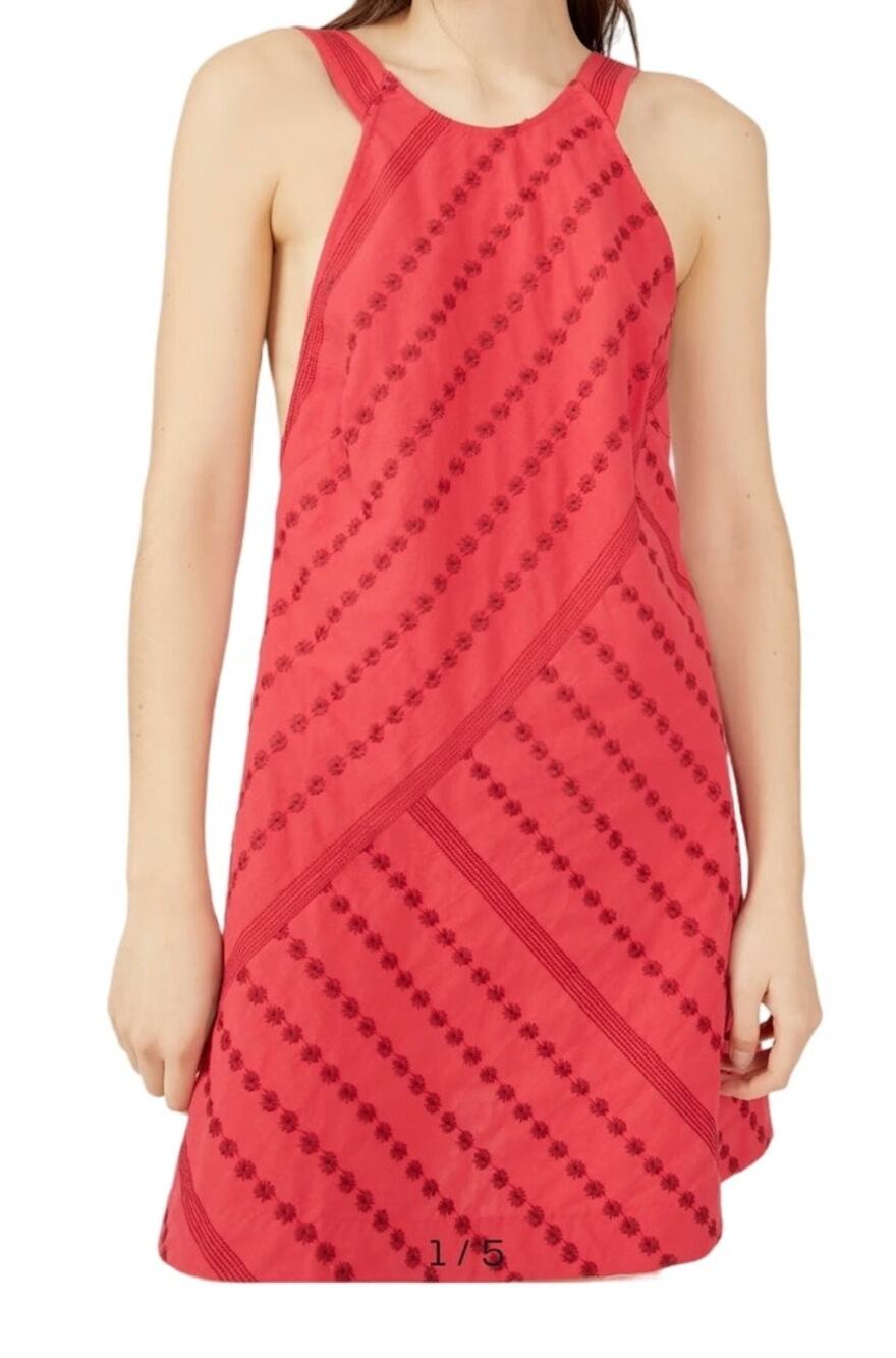 Free People Dress Juni Backless Minidress red X-Small XS